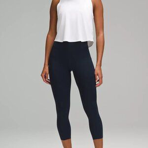 Lululemon Fast and Free High Rise Tight Leggings 23” Pockets True Navy, Size 4